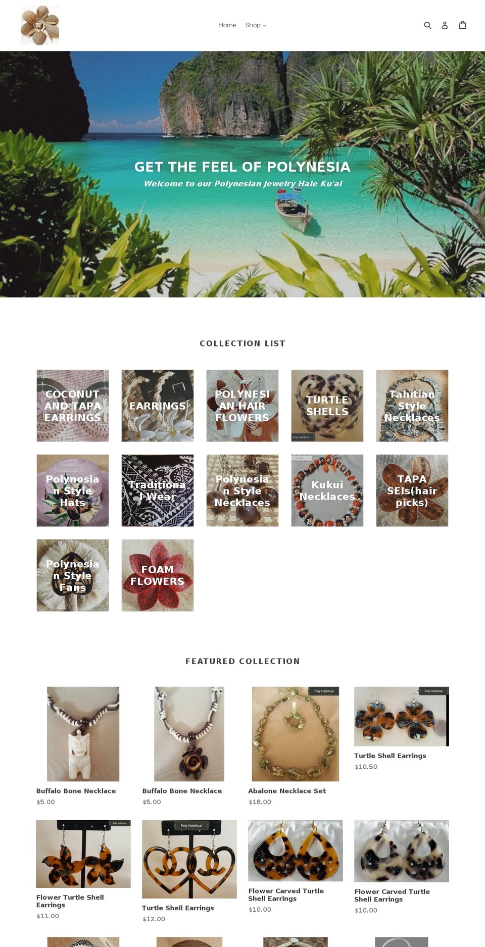polynesianhalekuai.com shopify website screenshot