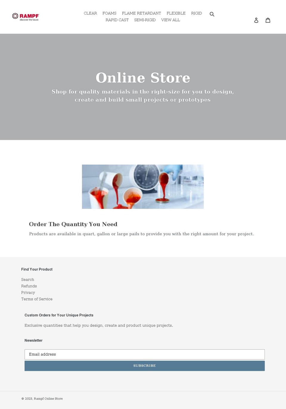polyurethanesupplies.com shopify website screenshot