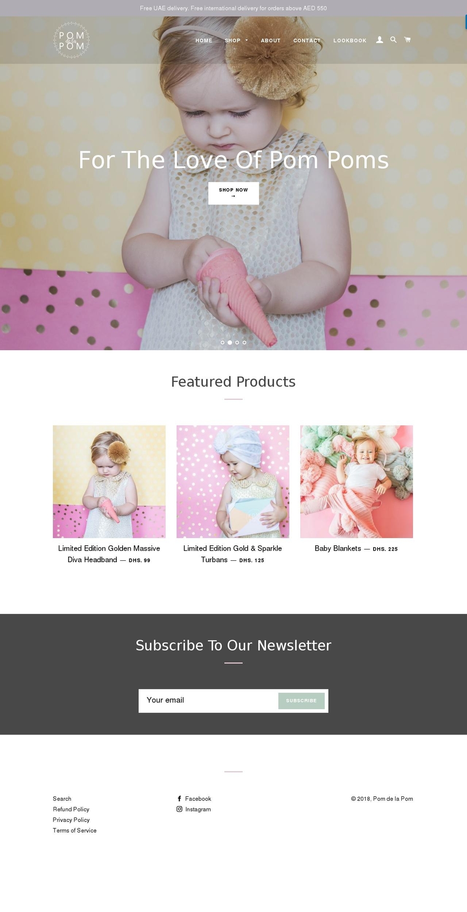 pomdelapom.com — Shopify storefront screenshot
