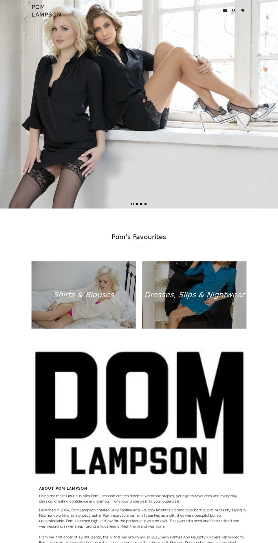pomlampson.com — Shopify storefront screenshot