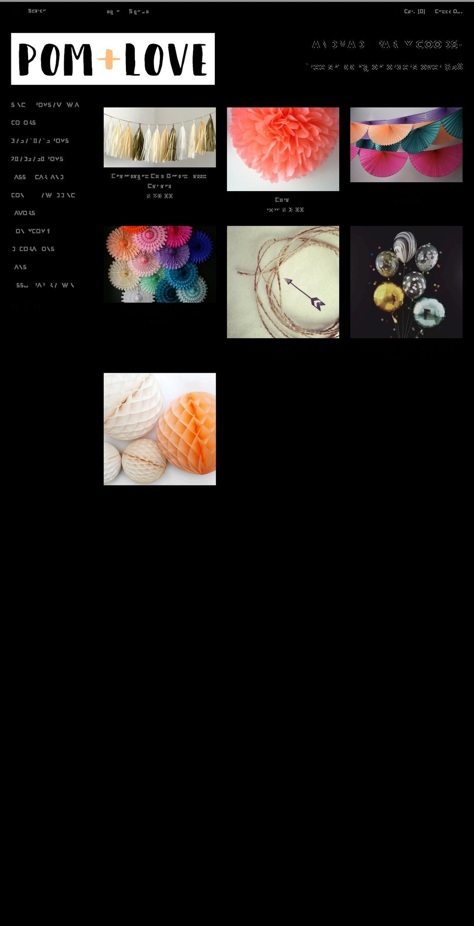 pomlove.com shopify website screenshot