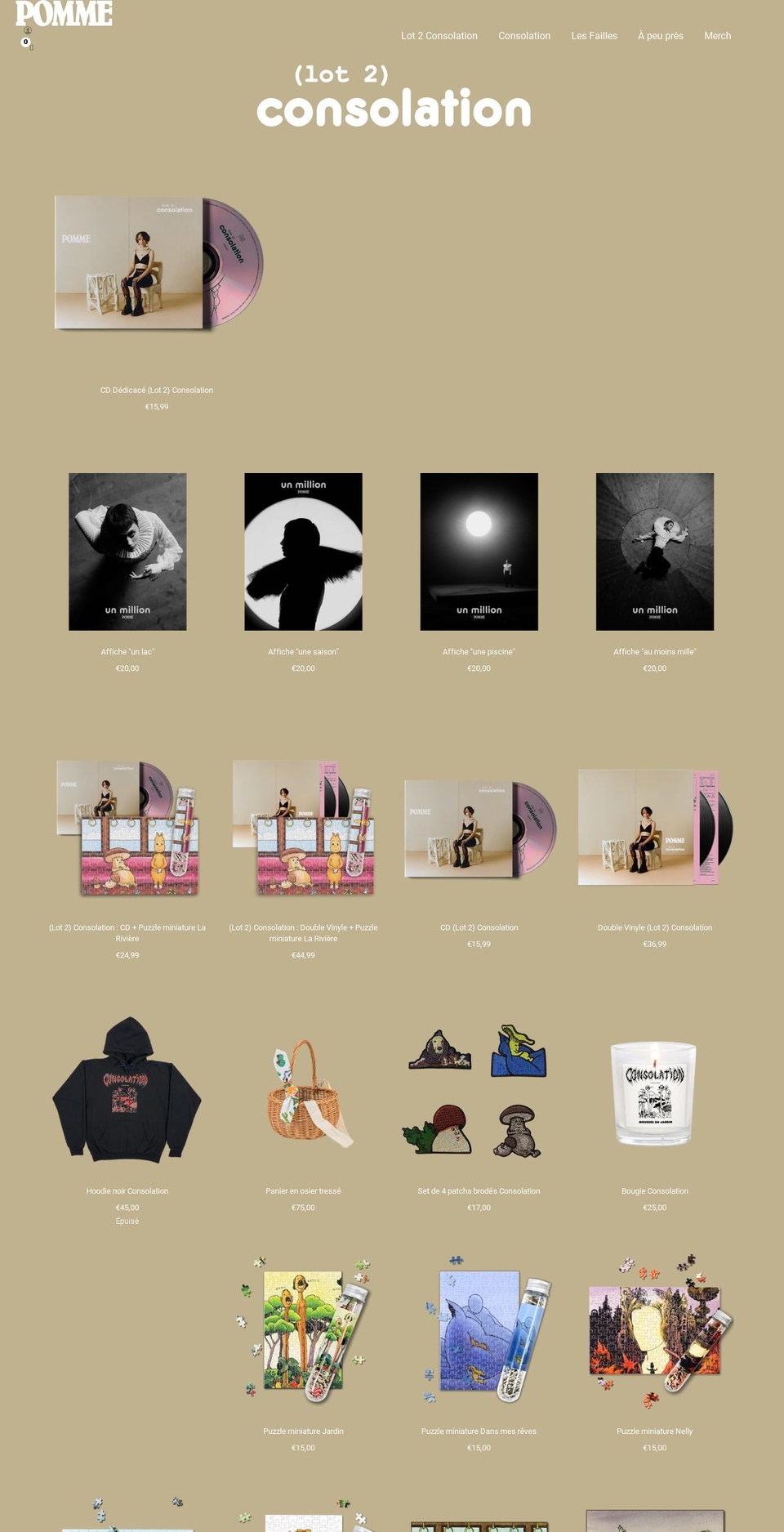 pomme-leshop.com shopify website screenshot