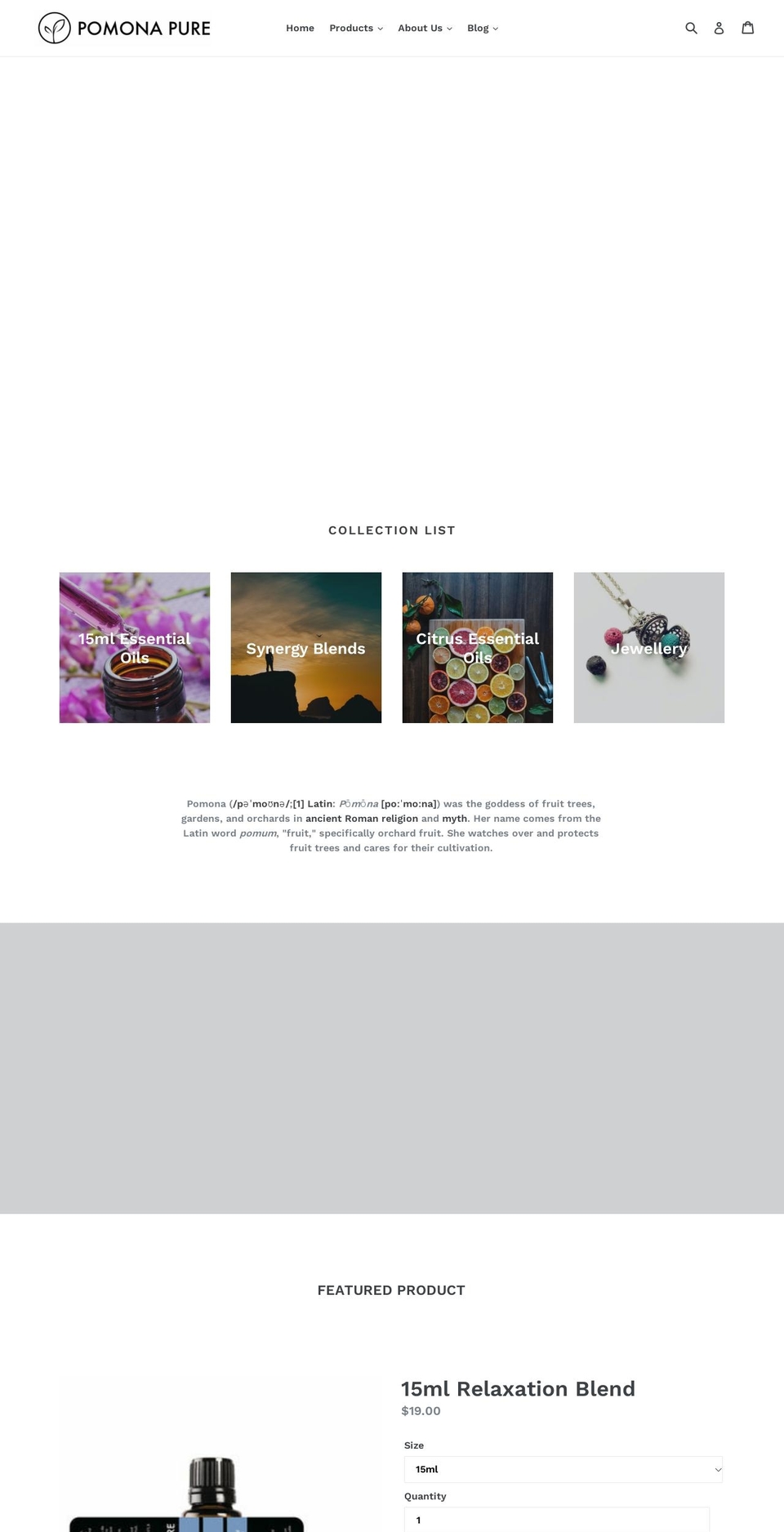 pomonapure.com — Shopify storefront screenshot