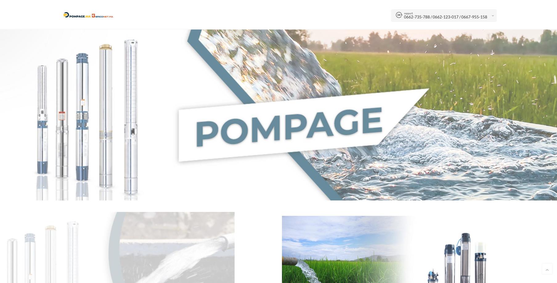 pompage.ma shopify website screenshot