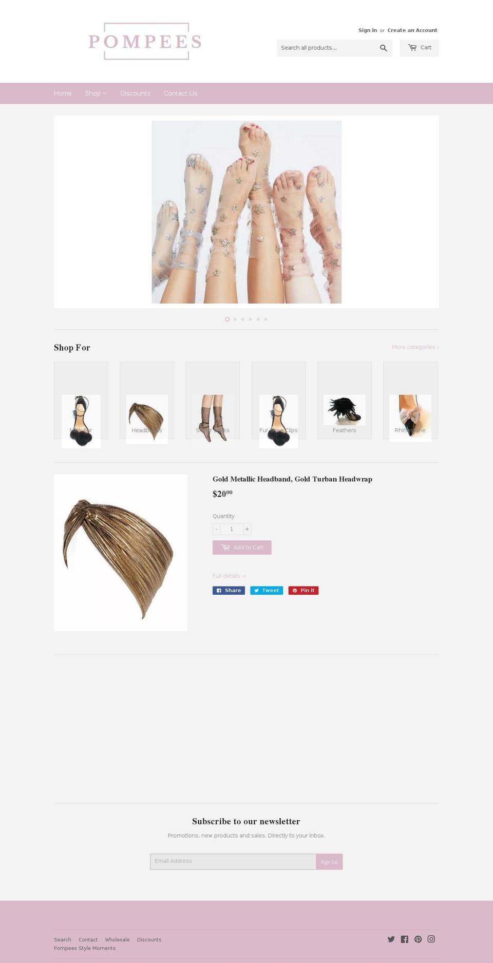 pompees.com shopify website screenshot