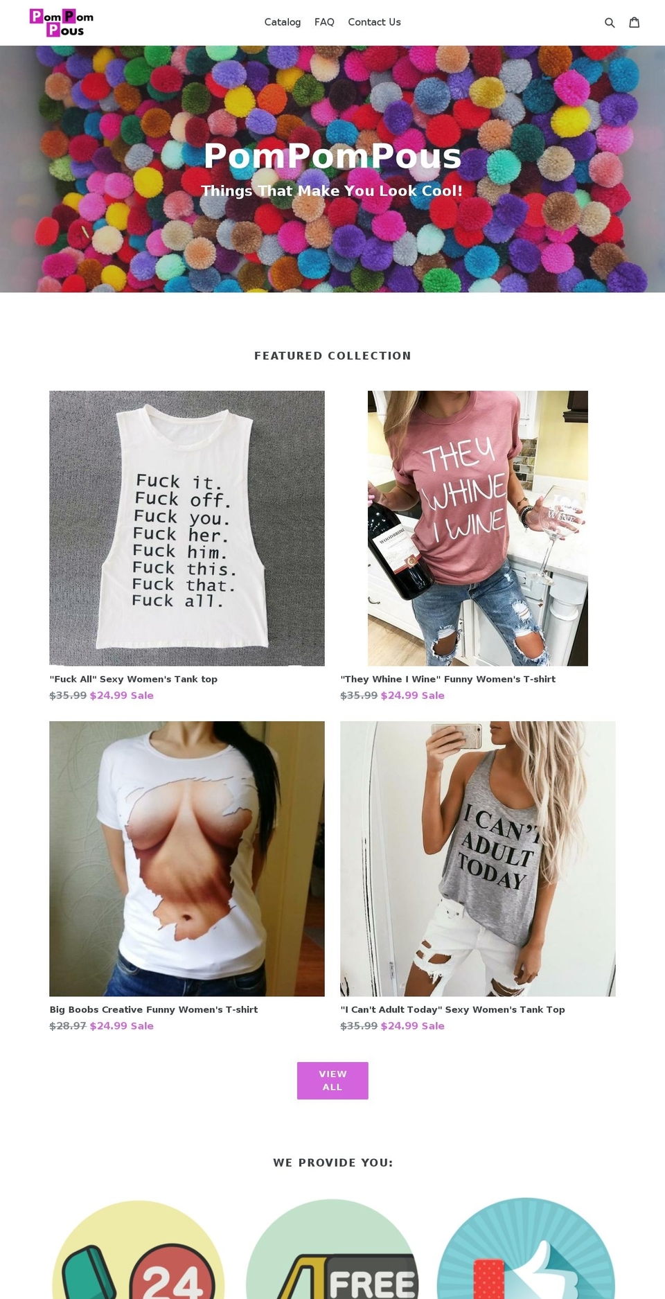 pompompous.com — Shopify storefront screenshot