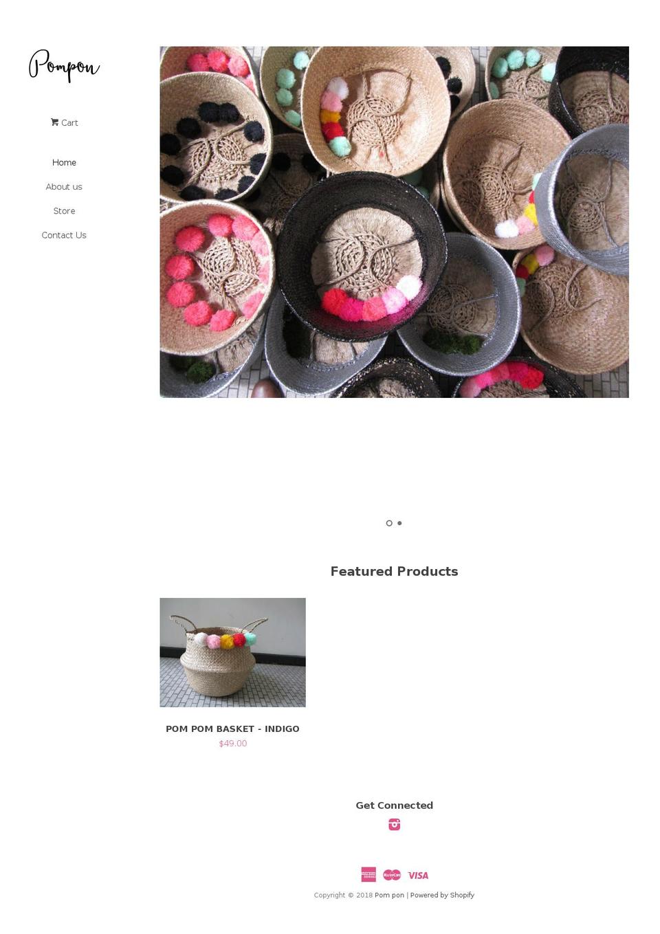 pomponcreations.com — Shopify storefront screenshot