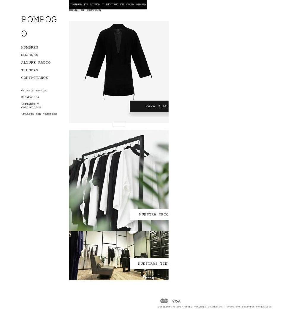 pomposo.net shopify website screenshot