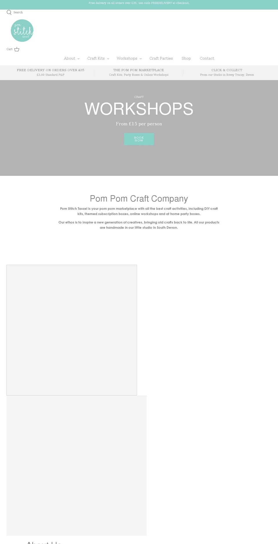 pomstitchtassel.com shopify website screenshot