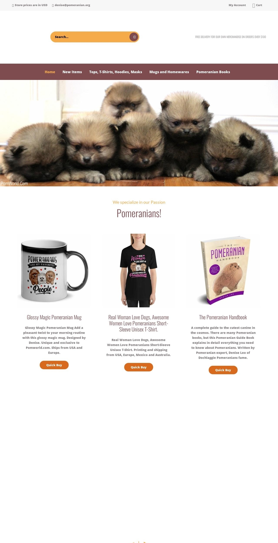 pomworld.com shopify website screenshot
