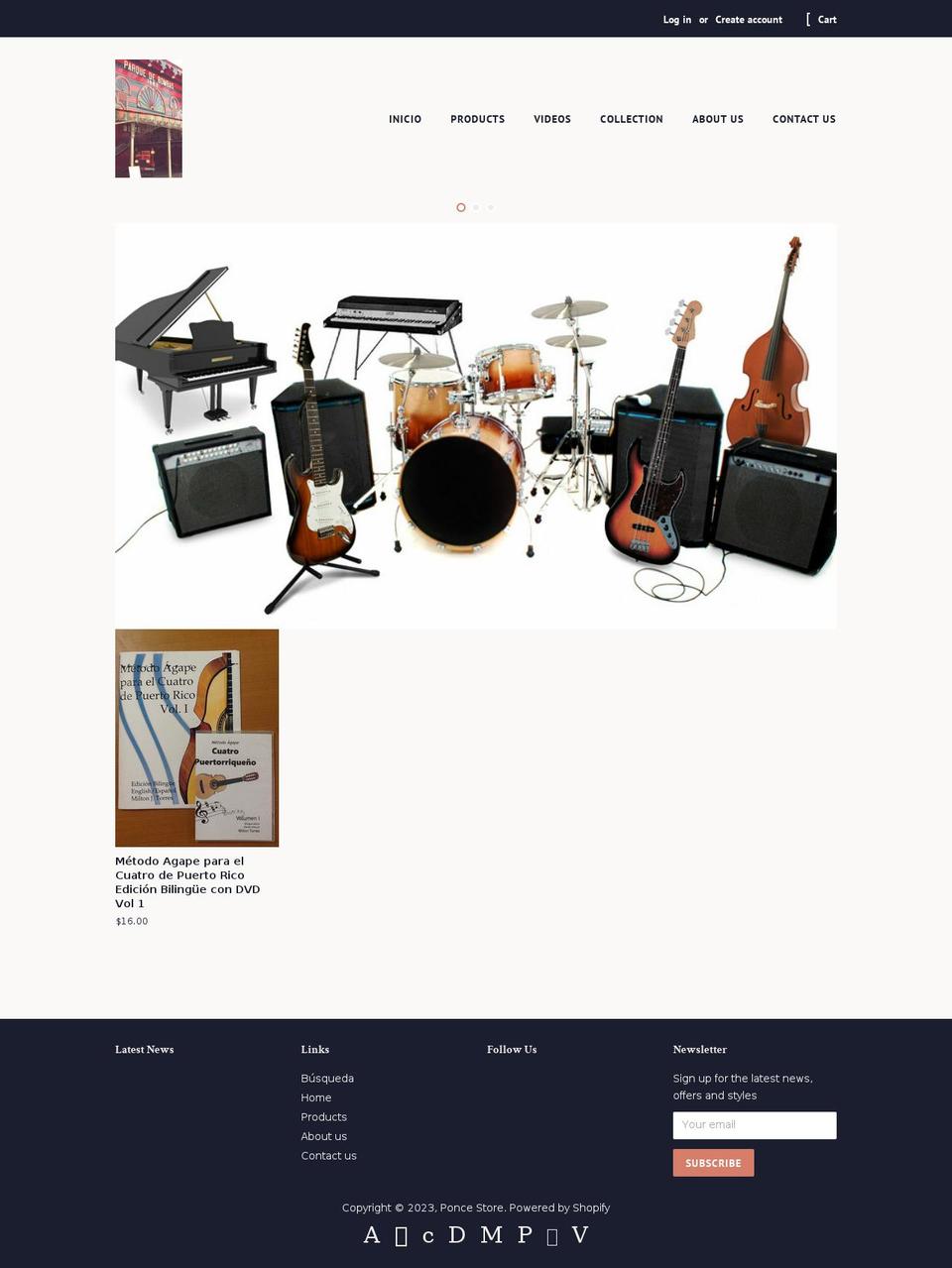 poncestore.com shopify website screenshot