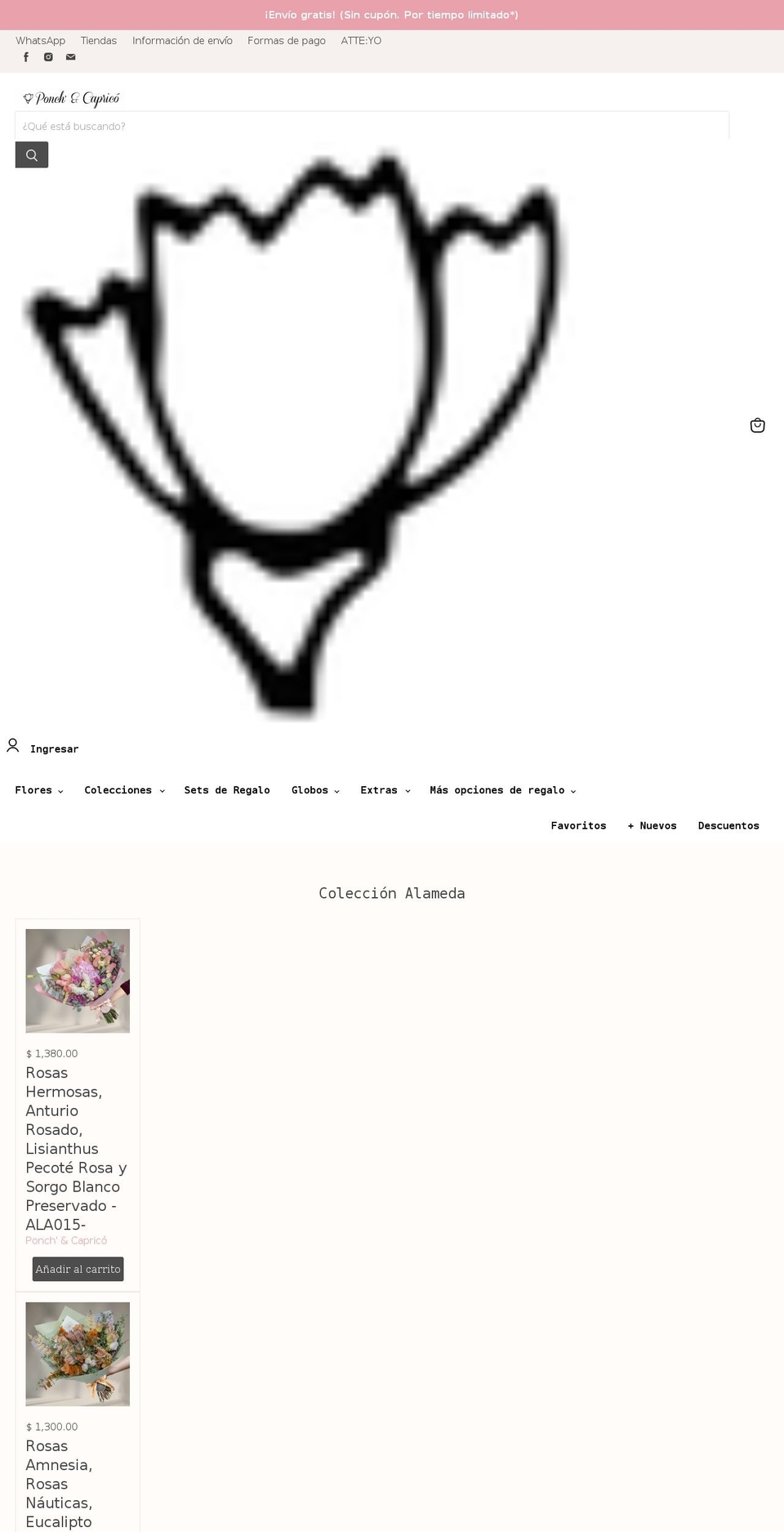 ponchycaprico.com — Shopify storefront screenshot