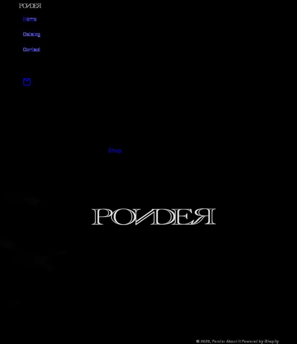 ponderaboutit.com shopify website screenshot