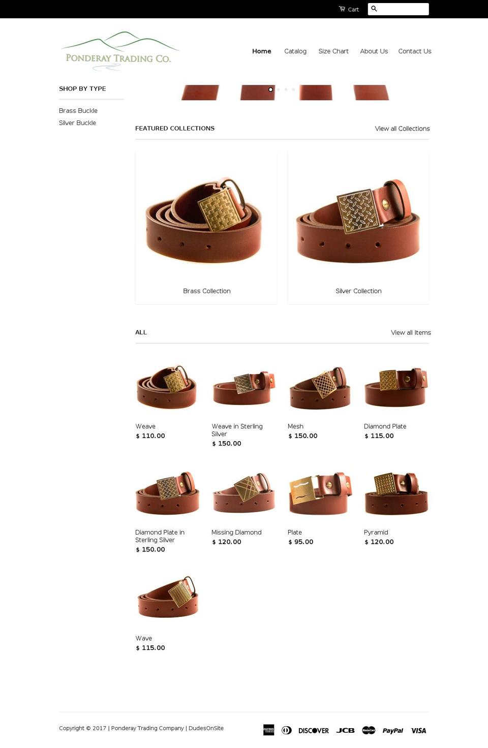 ponderaytradingco.com shopify website screenshot