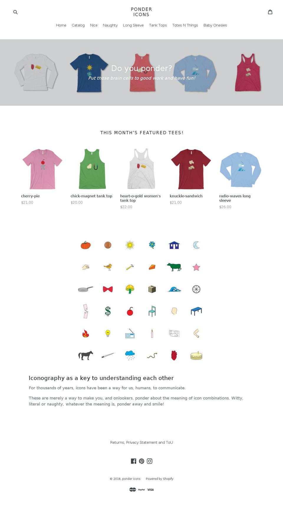 pondericons.com — Shopify storefront screenshot