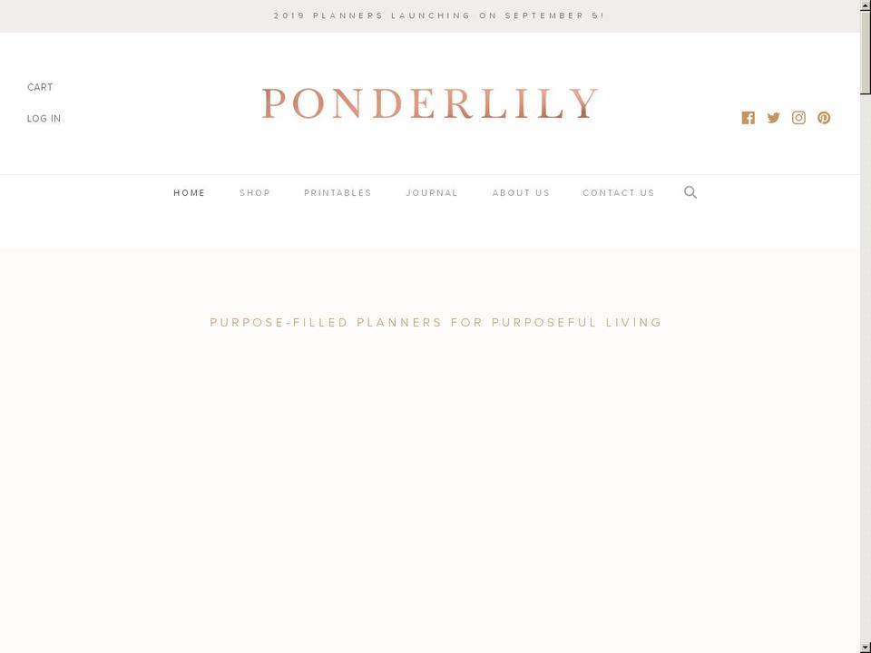 ponderlily.com shopify website screenshot