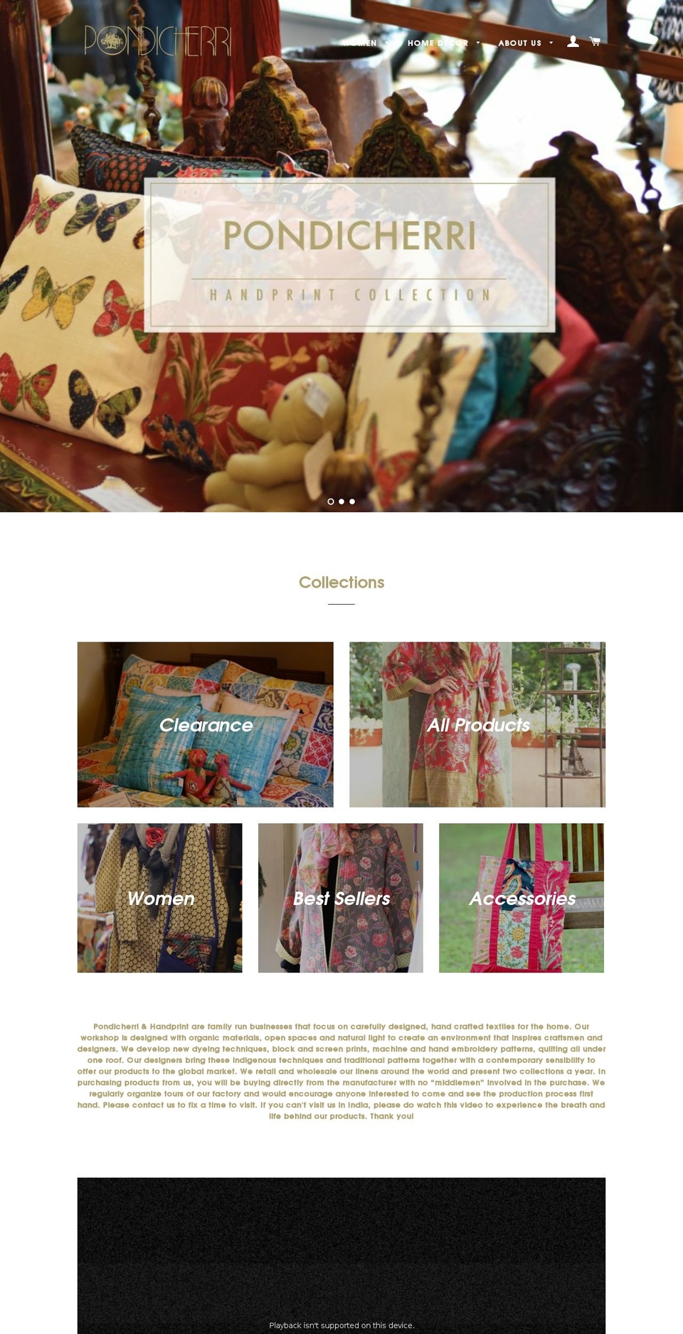 pondicherrionline.com shopify website screenshot