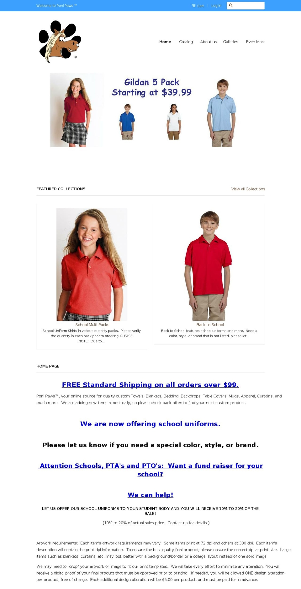 ponipaws.com — Shopify storefront screenshot