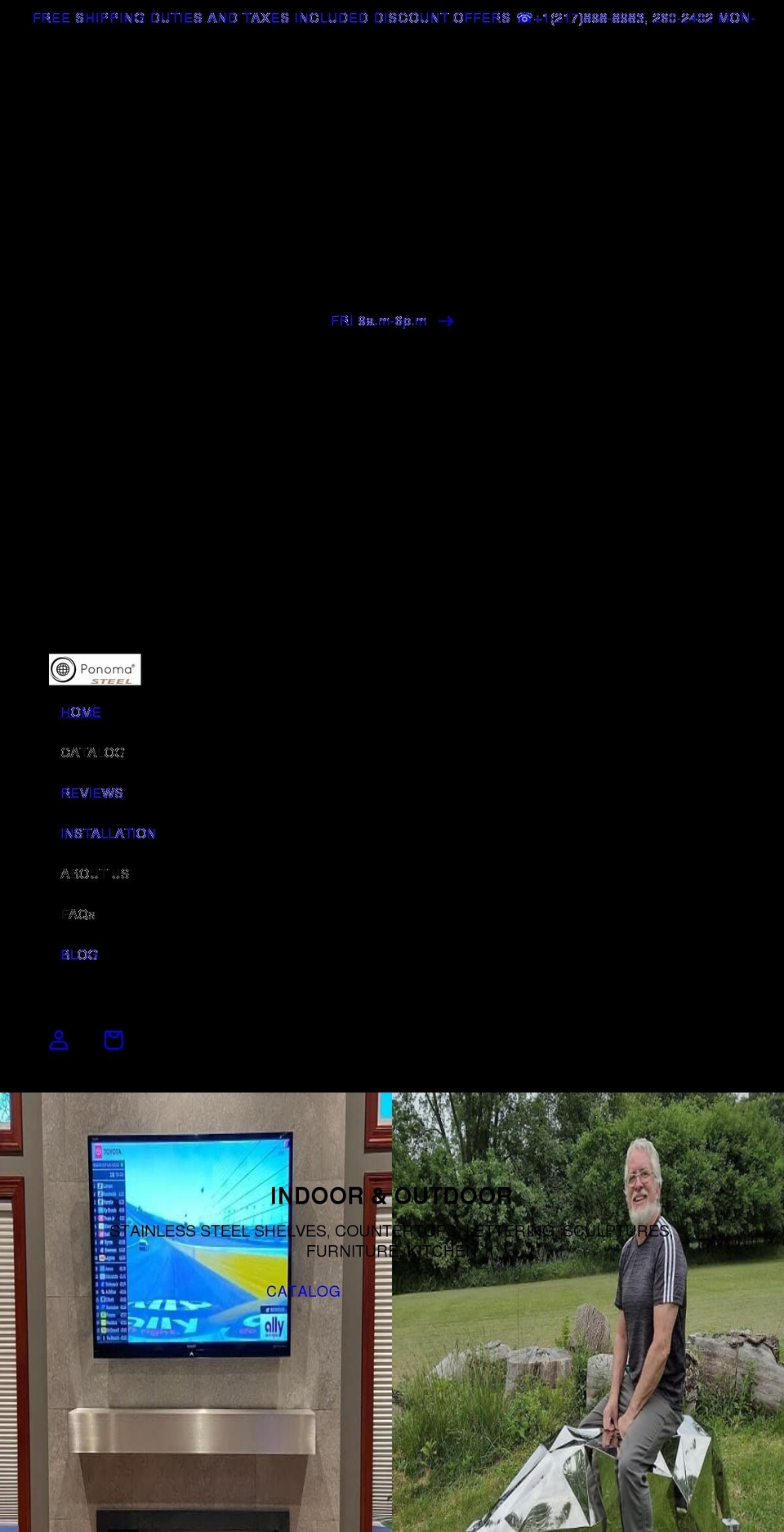 ponomasteel.com — Shopify storefront screenshot