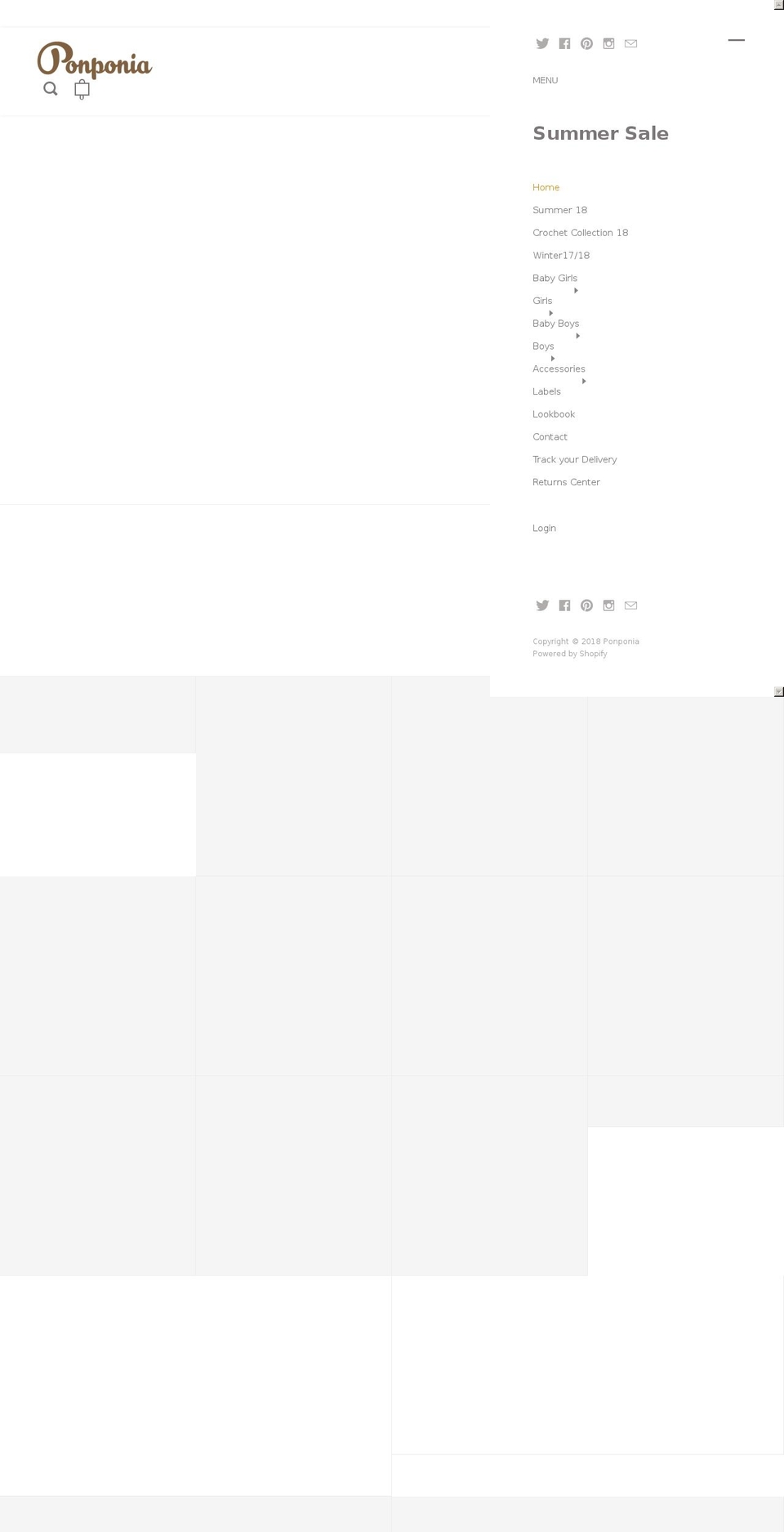 ponponia.com — Shopify storefront screenshot