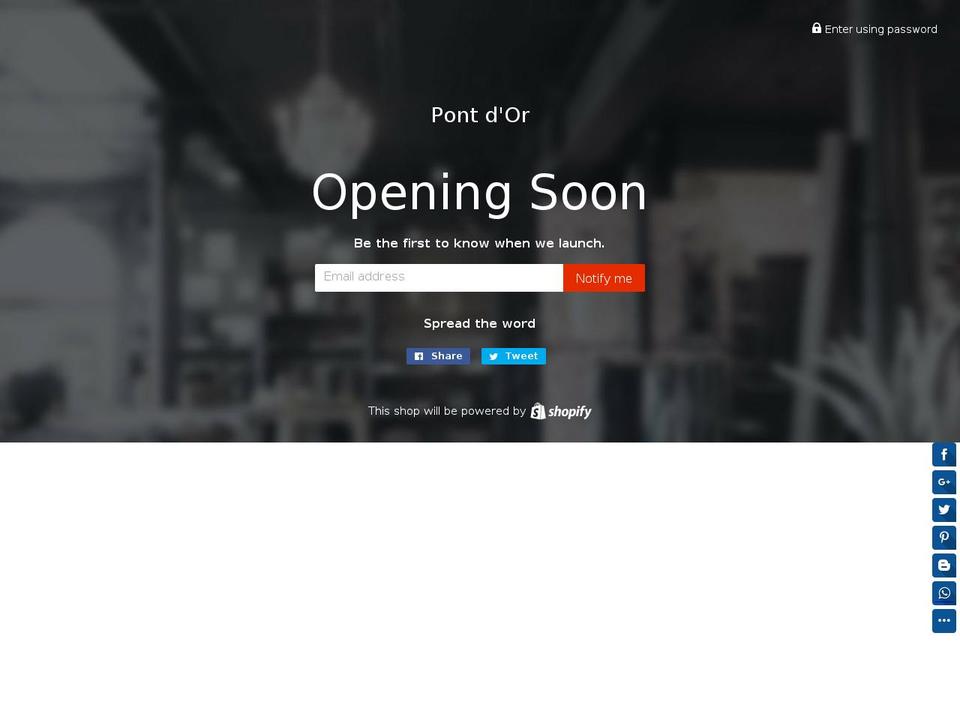 pont-dor.com — Shopify storefront screenshot