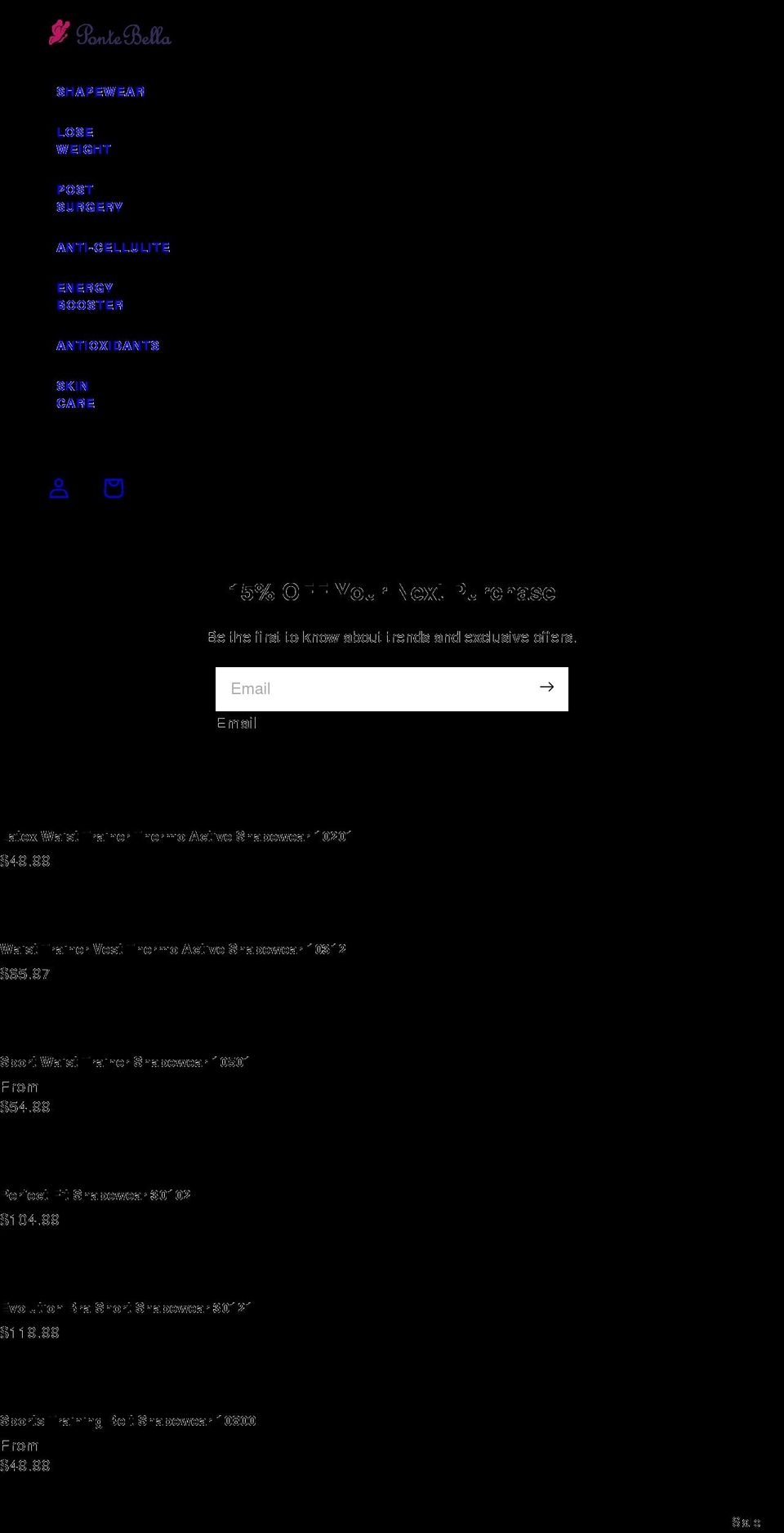 pontebellastore.com shopify website screenshot
