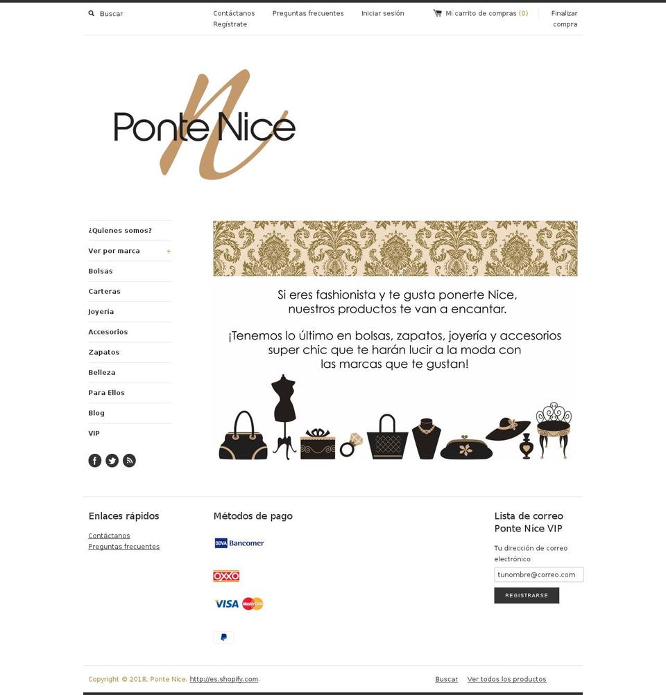 pontenice.com — Shopify storefront screenshot