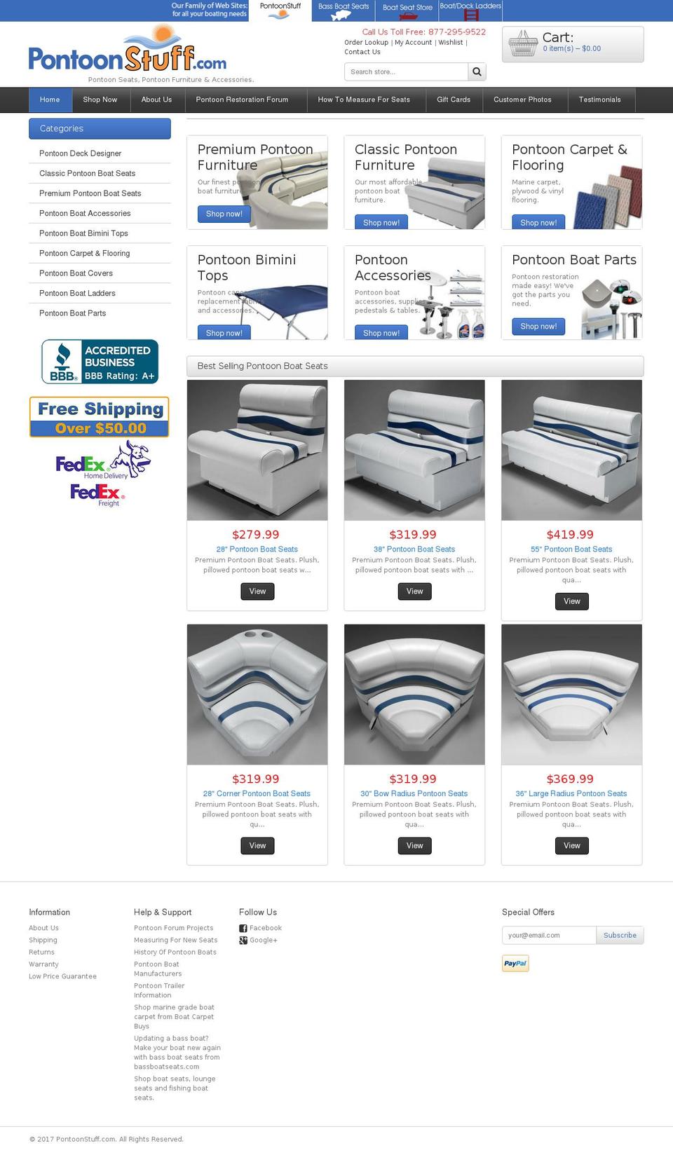 ps-theme-101316 Shopify theme site example pontoonboatbiminitops.com