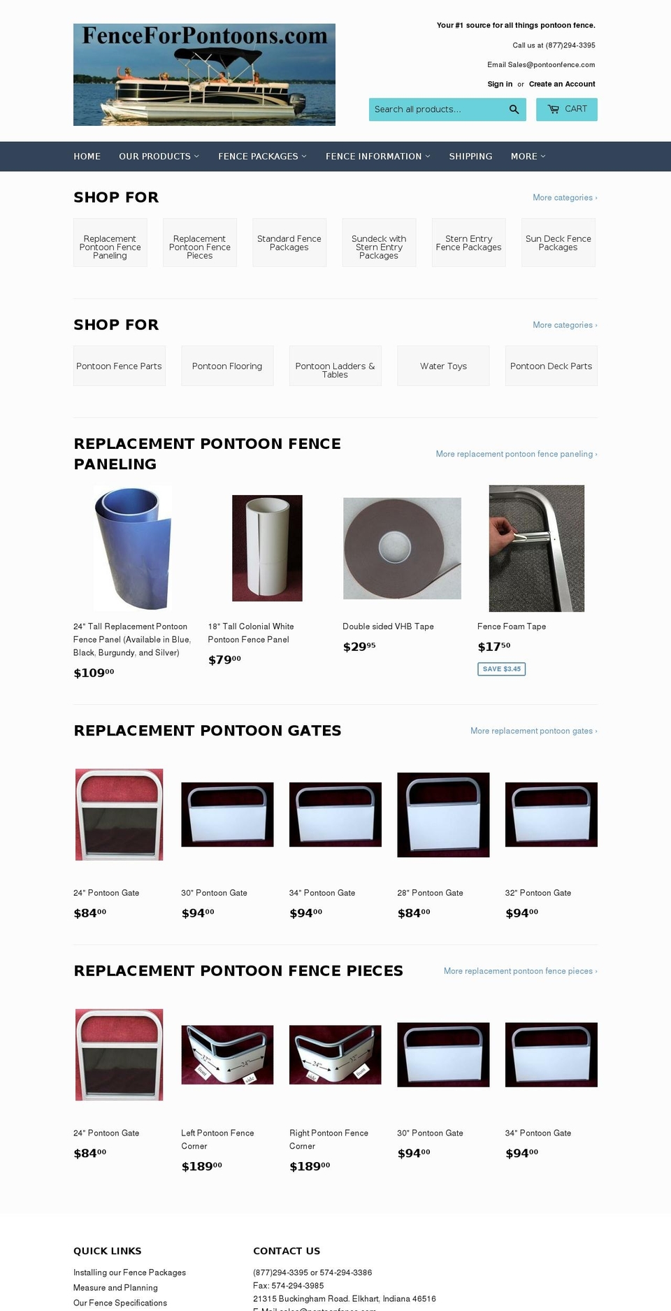 pontoonrails.com — Shopify storefront screenshot
