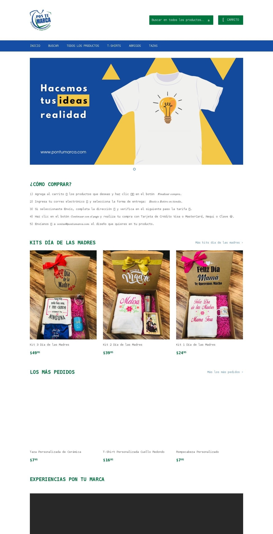 pontumarca.com shopify website screenshot