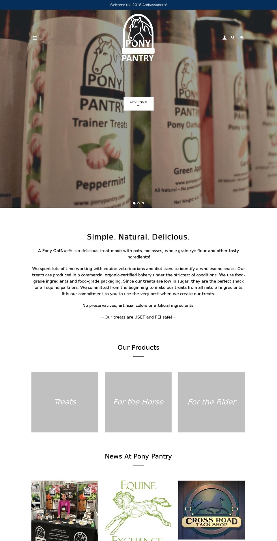 ponypantry.com shopify website screenshot