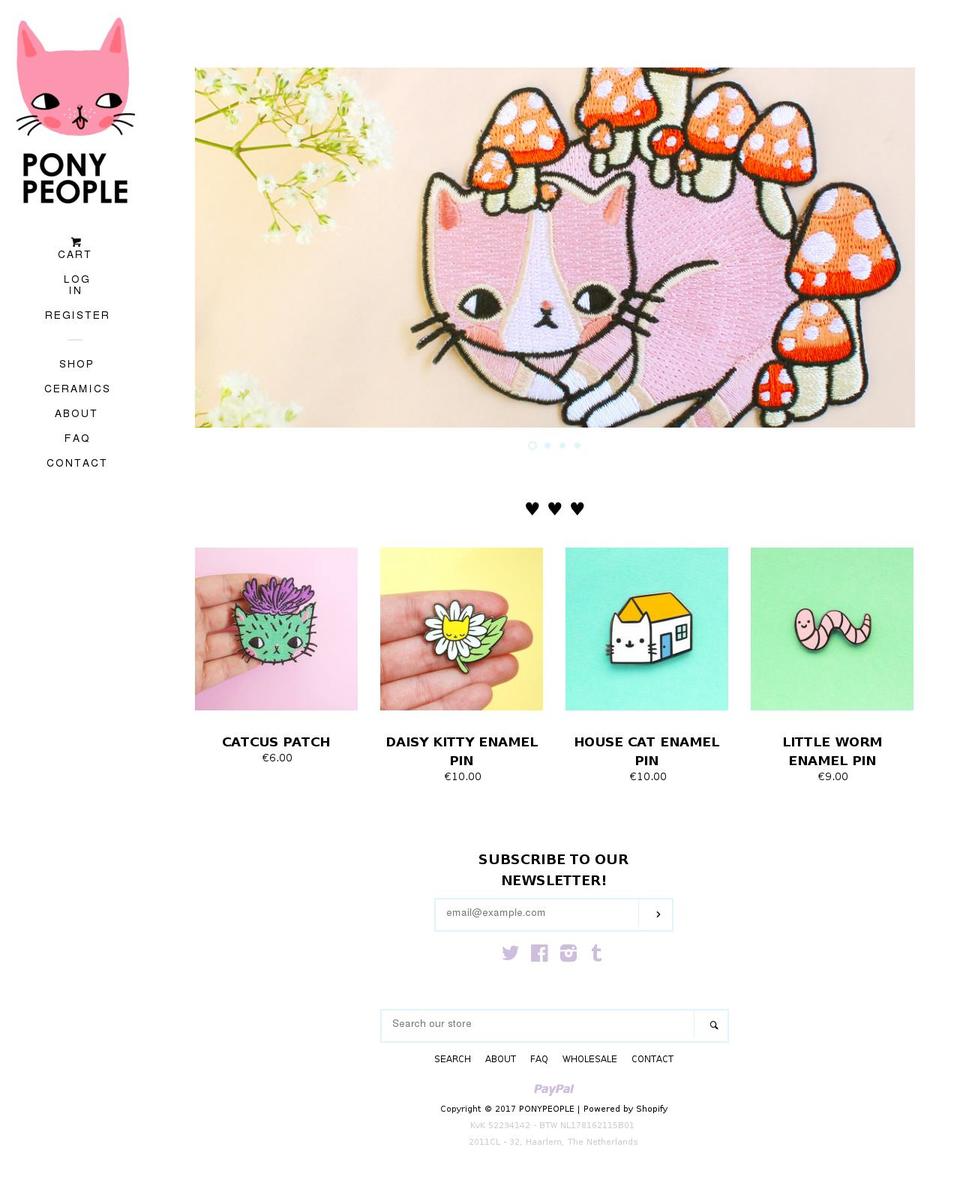 ponypeople.nl shopify website screenshot