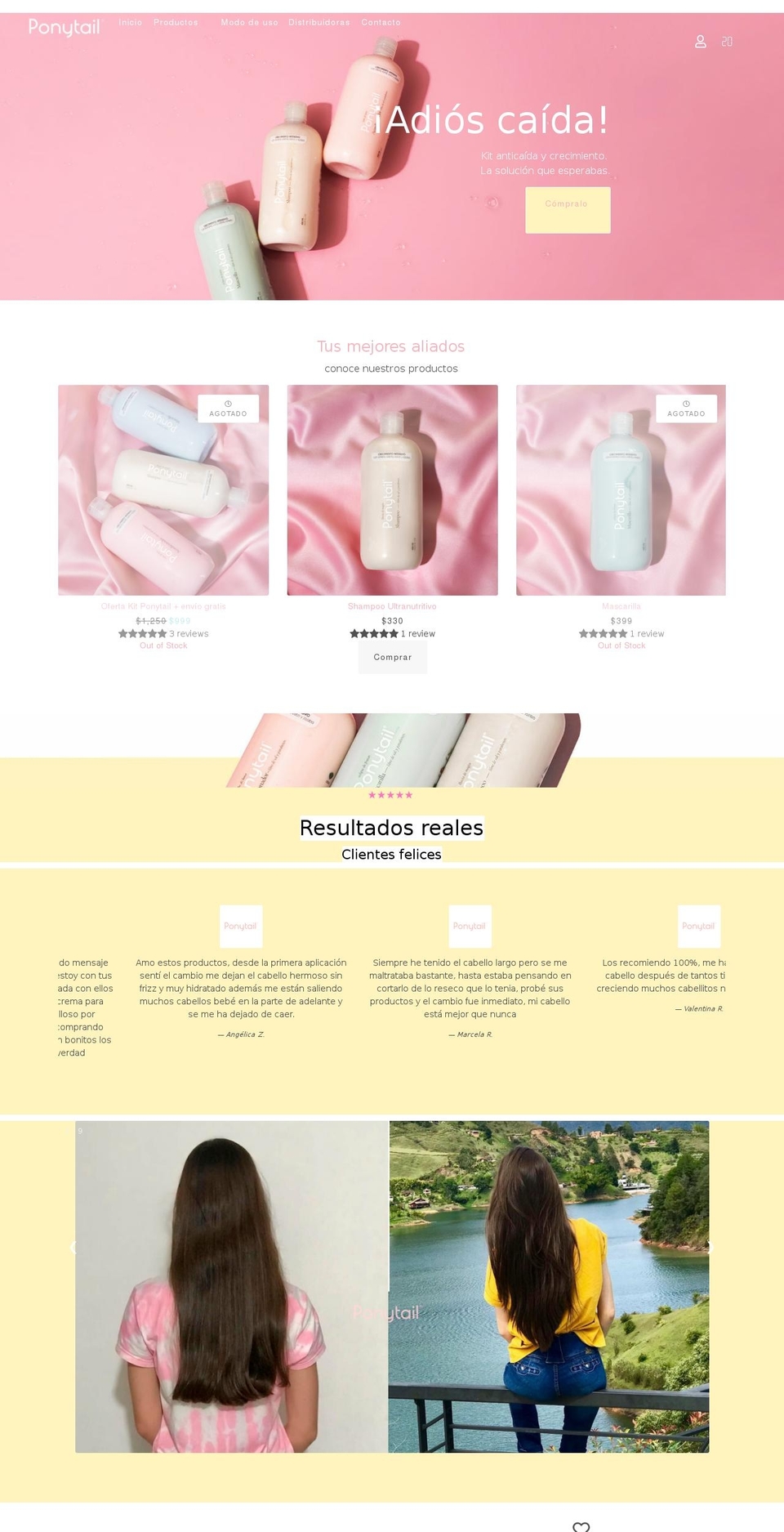 ponytail.mx shopify website screenshot