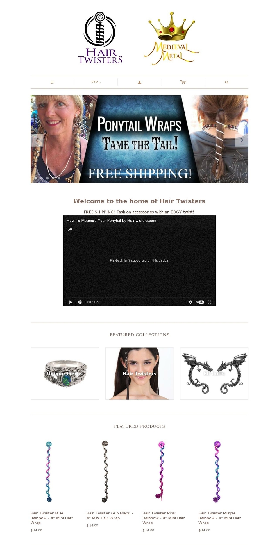 ponytailjewelry.com shopify website screenshot