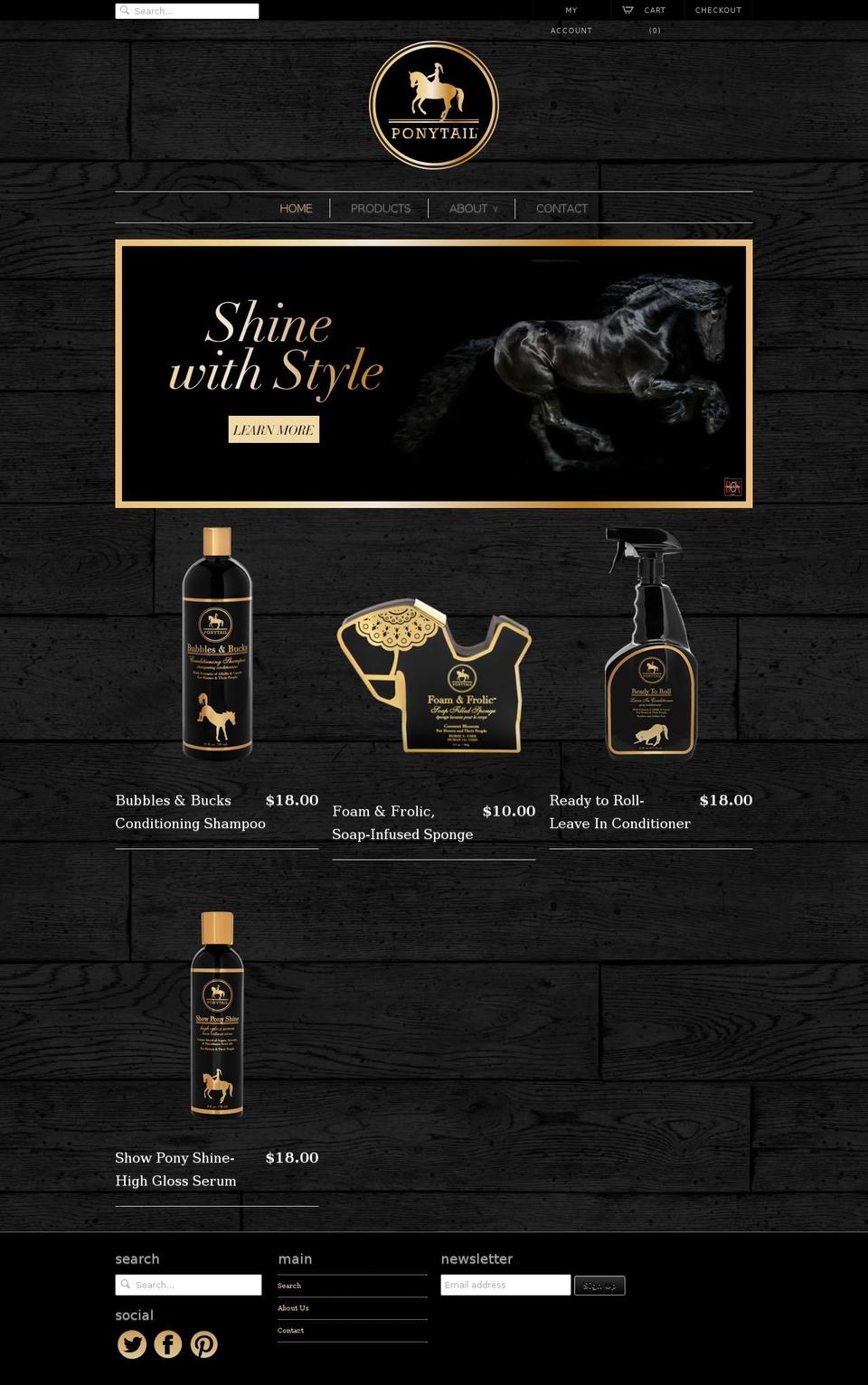 ponytailproducts.com shopify website screenshot