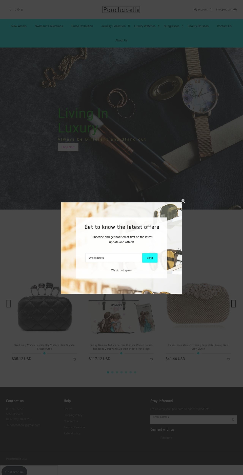 poochabelle.com shopify website screenshot