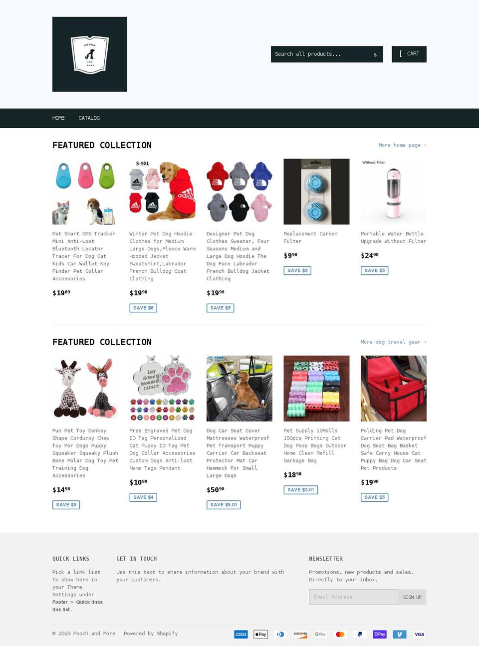 poochandmore.com shopify website screenshot