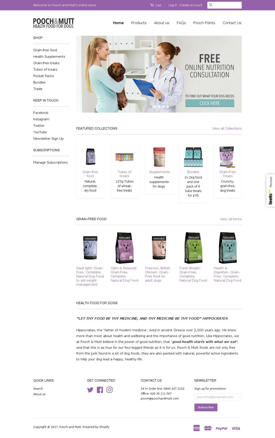 poochandmutt.store shopify website screenshot