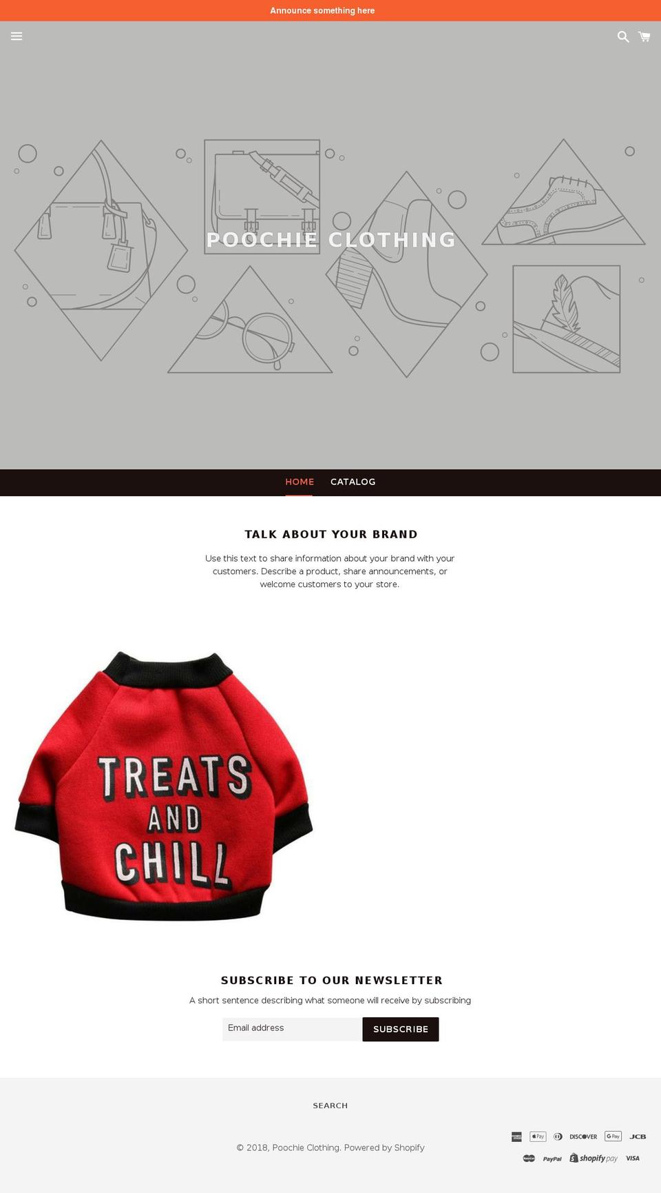 poochieclothing.com — Shopify storefront screenshot