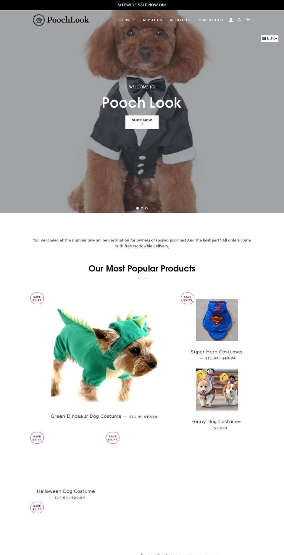 poochlook.com — Shopify storefront screenshot