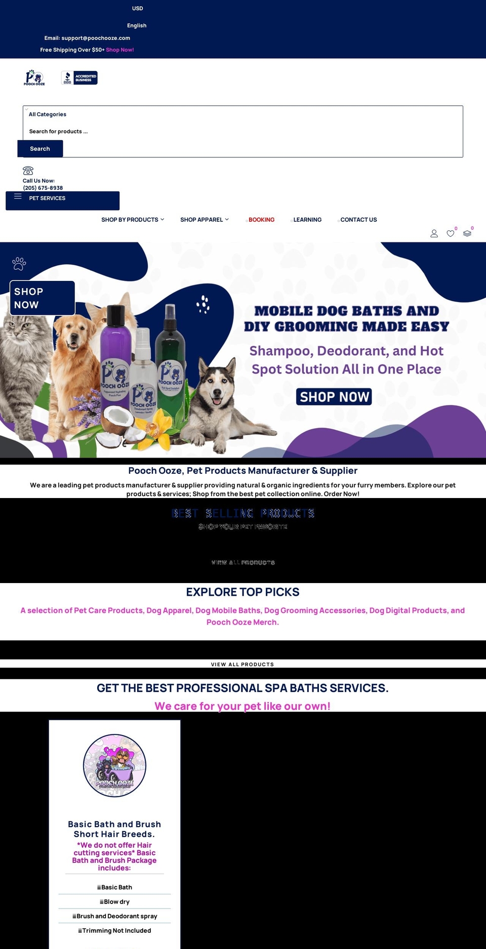 poochooze.com shopify website screenshot