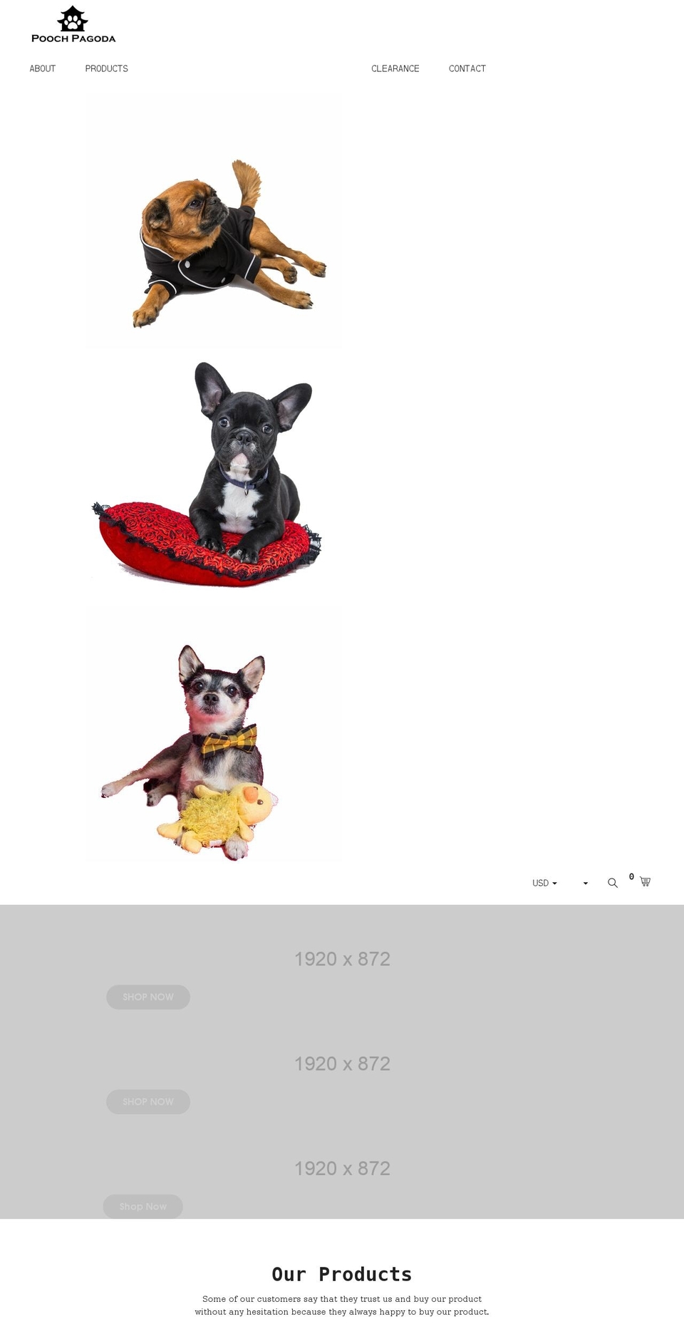 poochpagoda.com shopify website screenshot