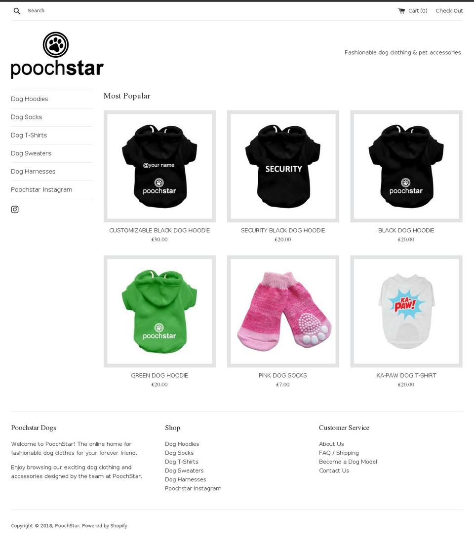 poochstar.com — Shopify storefront screenshot
