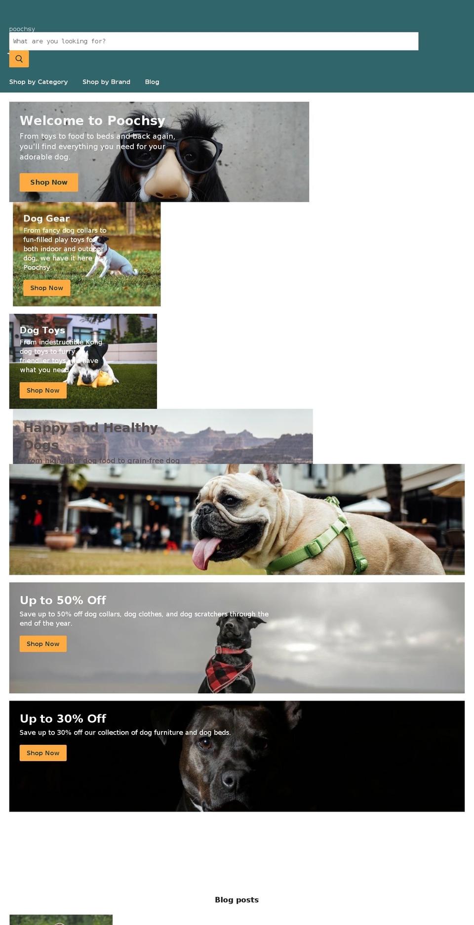 poochsy.com — Shopify storefront screenshot