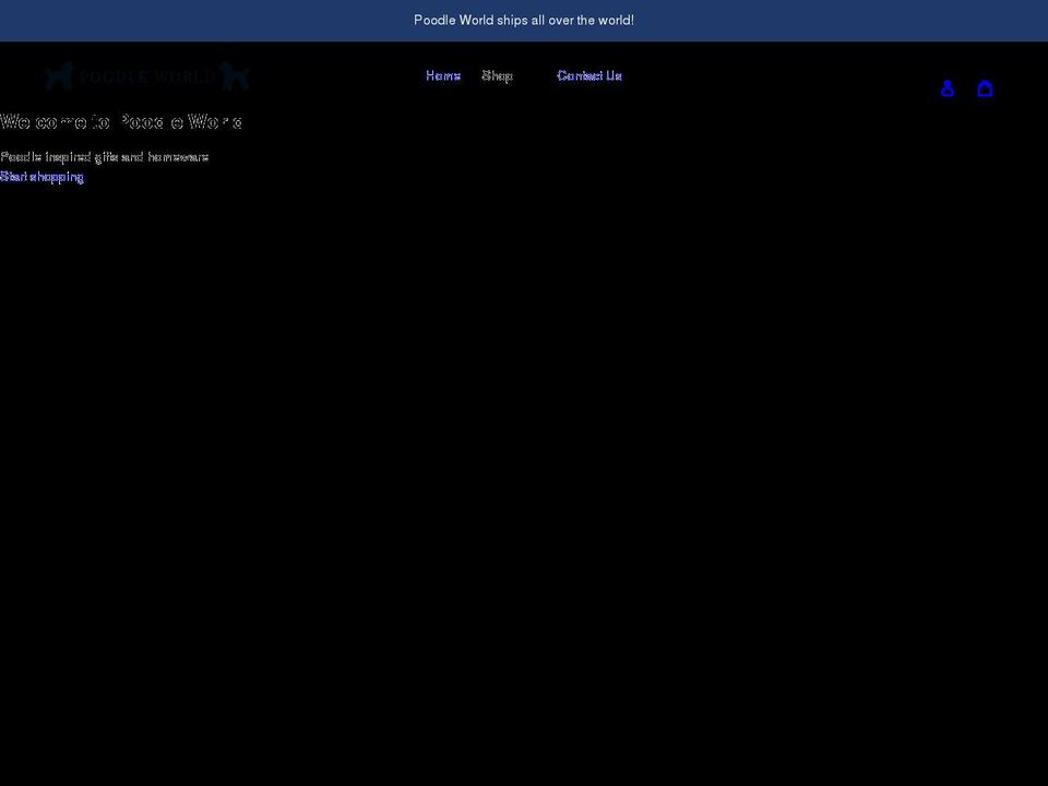 poodleworld.com shopify website screenshot