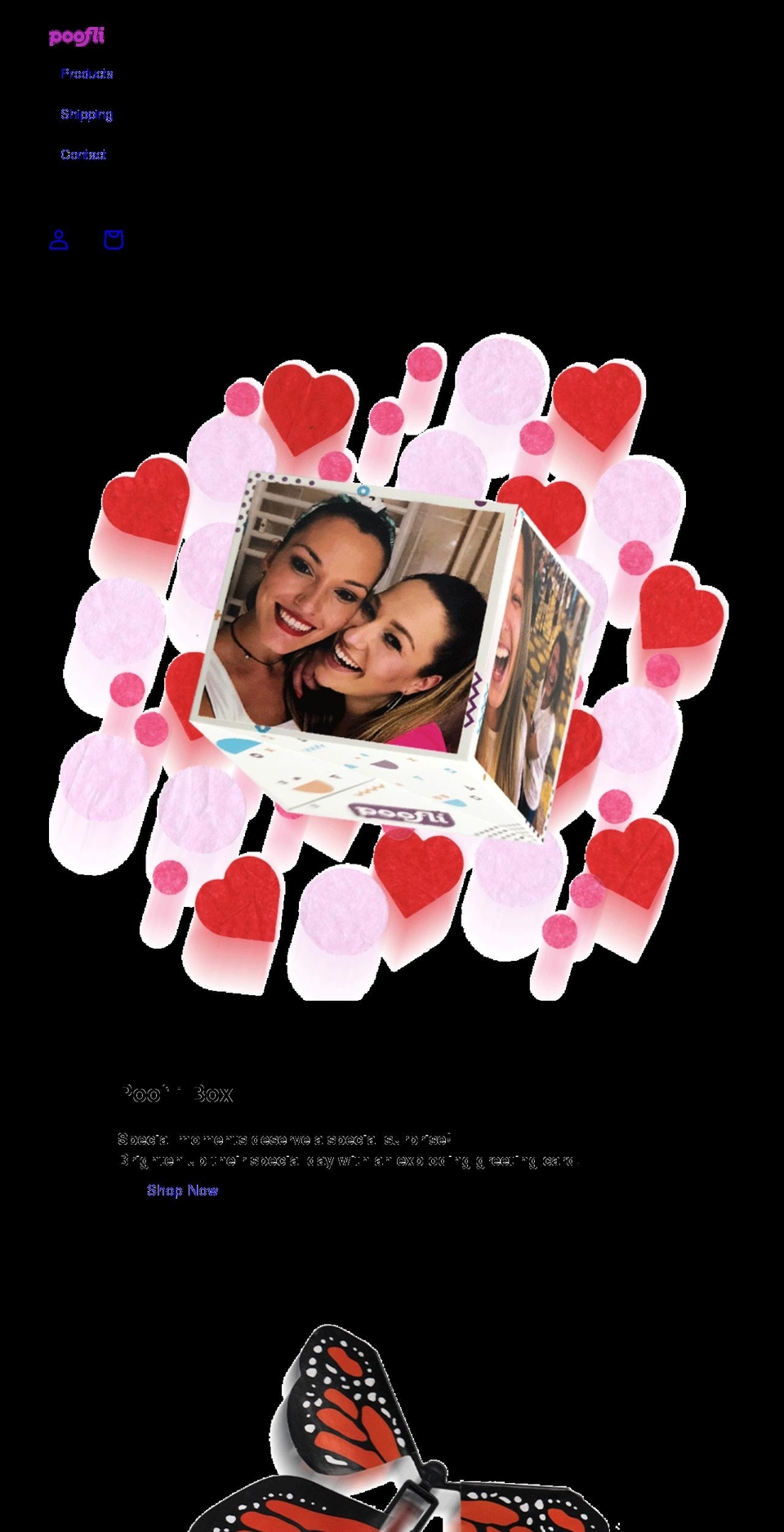 poofli.com shopify website screenshot