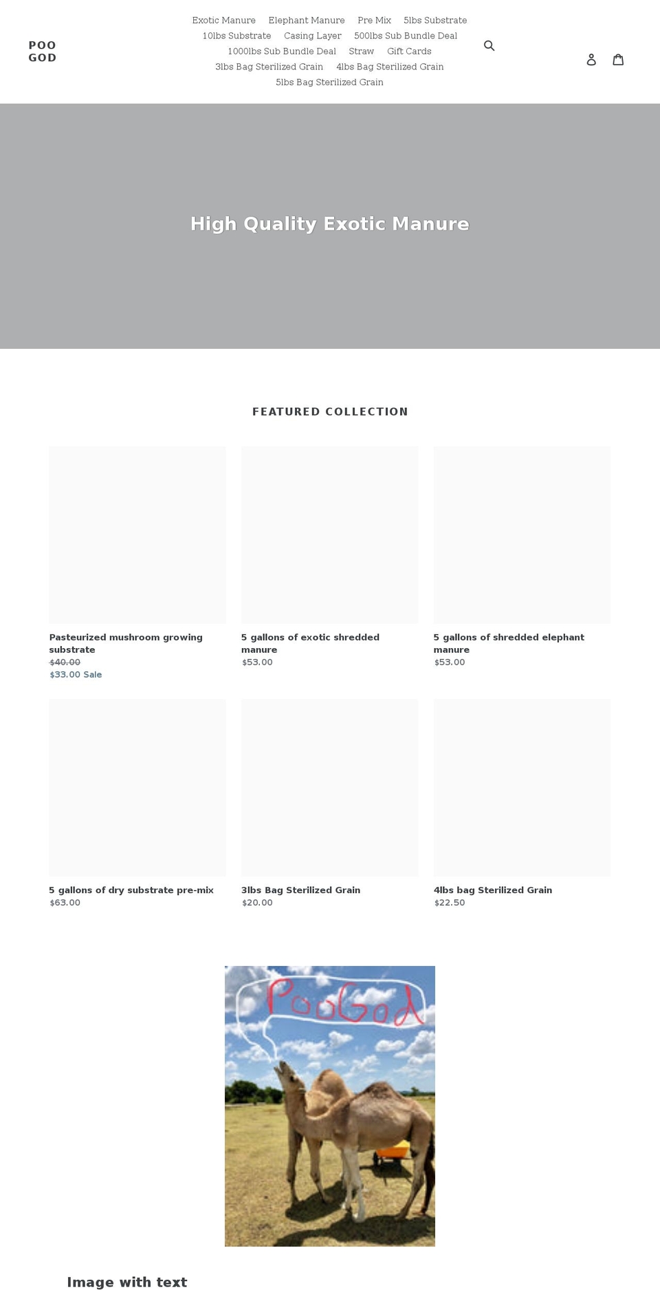 poogod.com shopify website screenshot