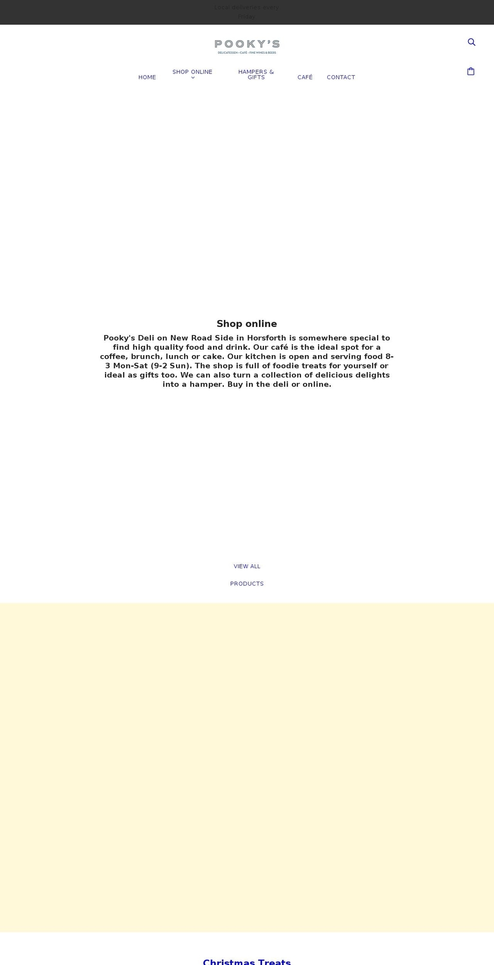 pookysdeli.co.uk shopify website screenshot