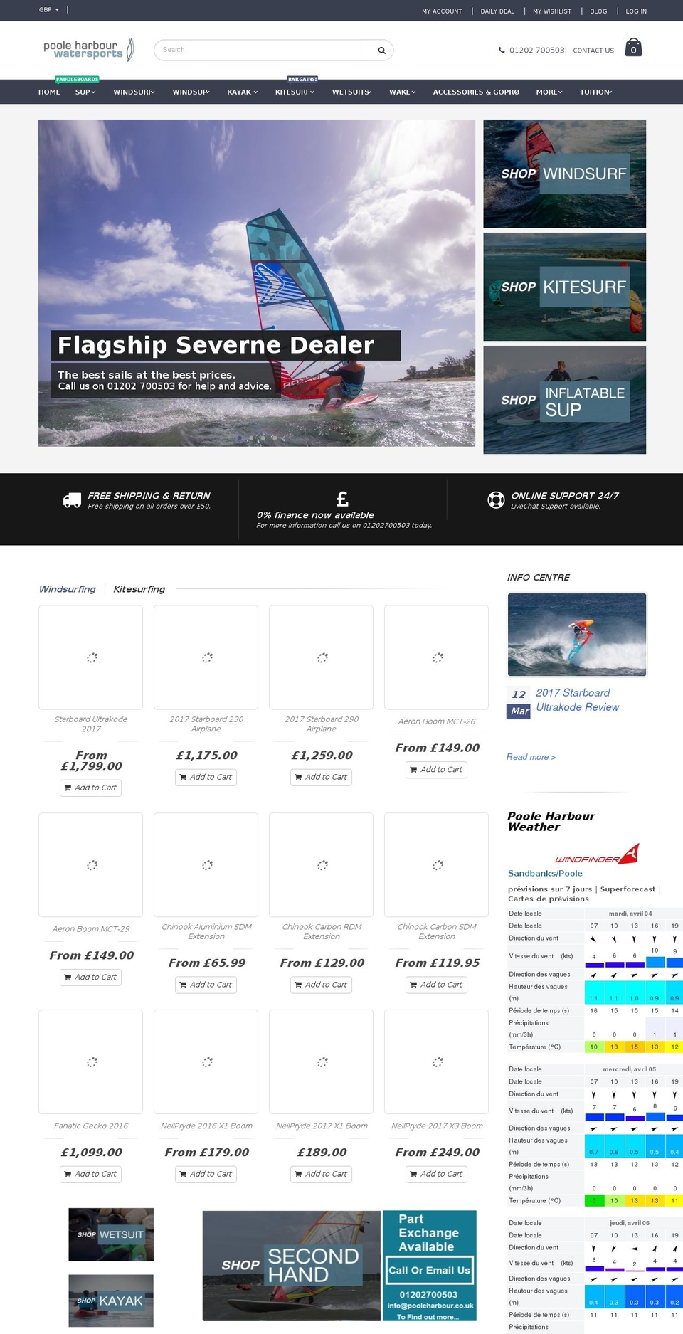 pooleharbour.co.uk shopify website screenshot