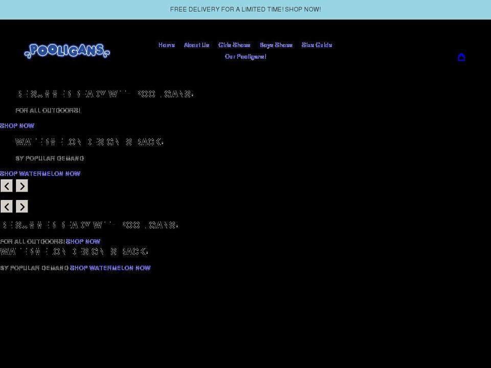 pooligans.co.uk shopify website screenshot